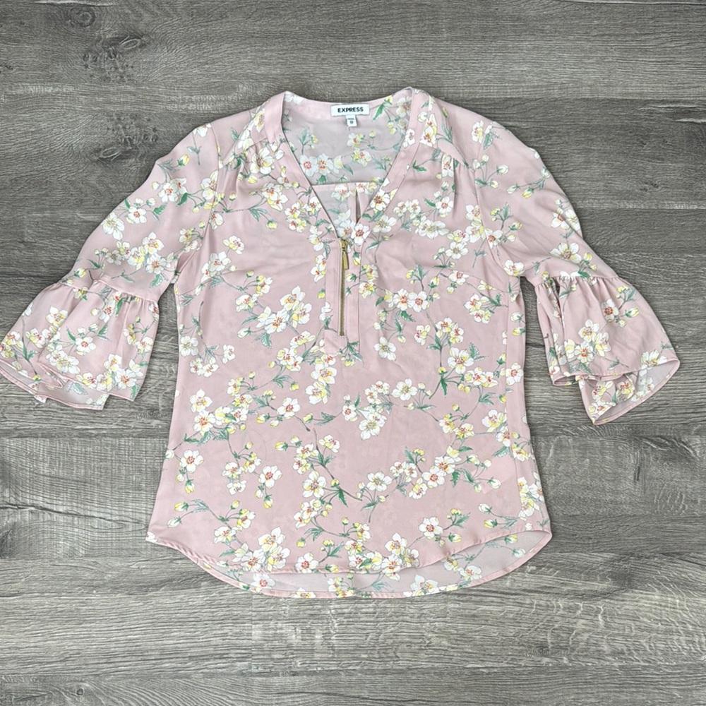 Express Pink Floral Women's Top